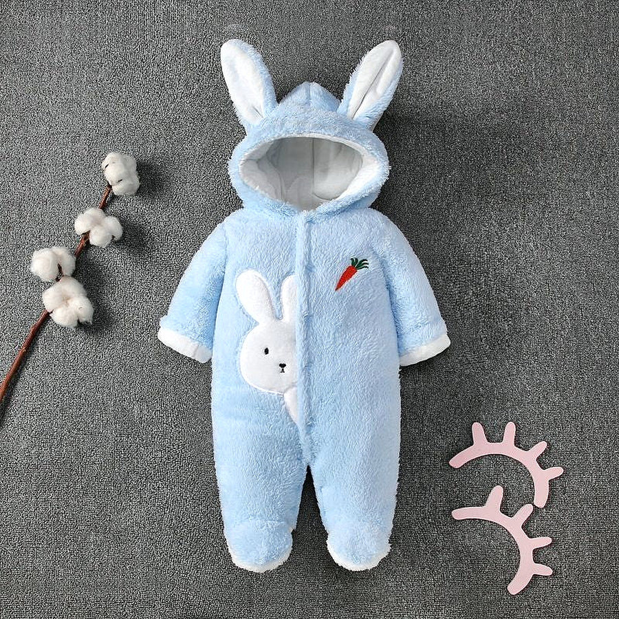 Puppy & Bunny Footed Plush Onesie
