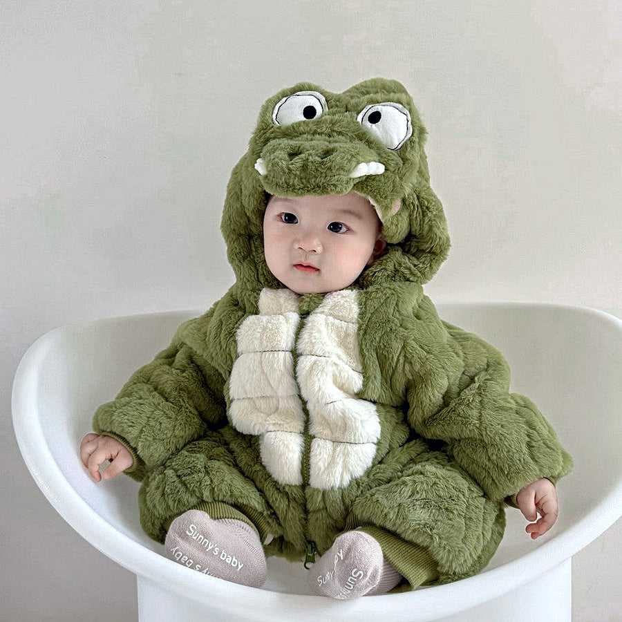 Little Croc Fluffy Hooded Onesie